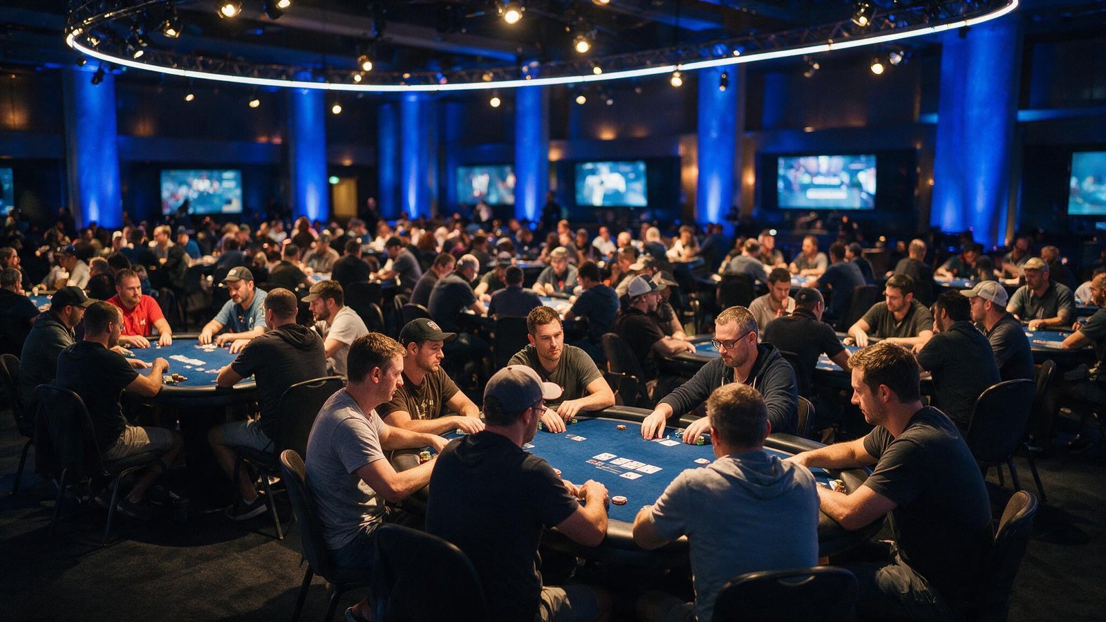 Poker league live tournament in progress